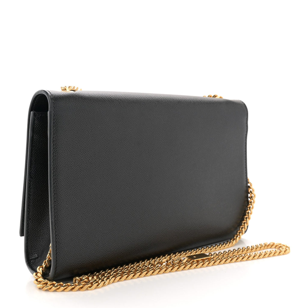 Grain De Poudre Medium Classic Monogram Kate Satchel Black