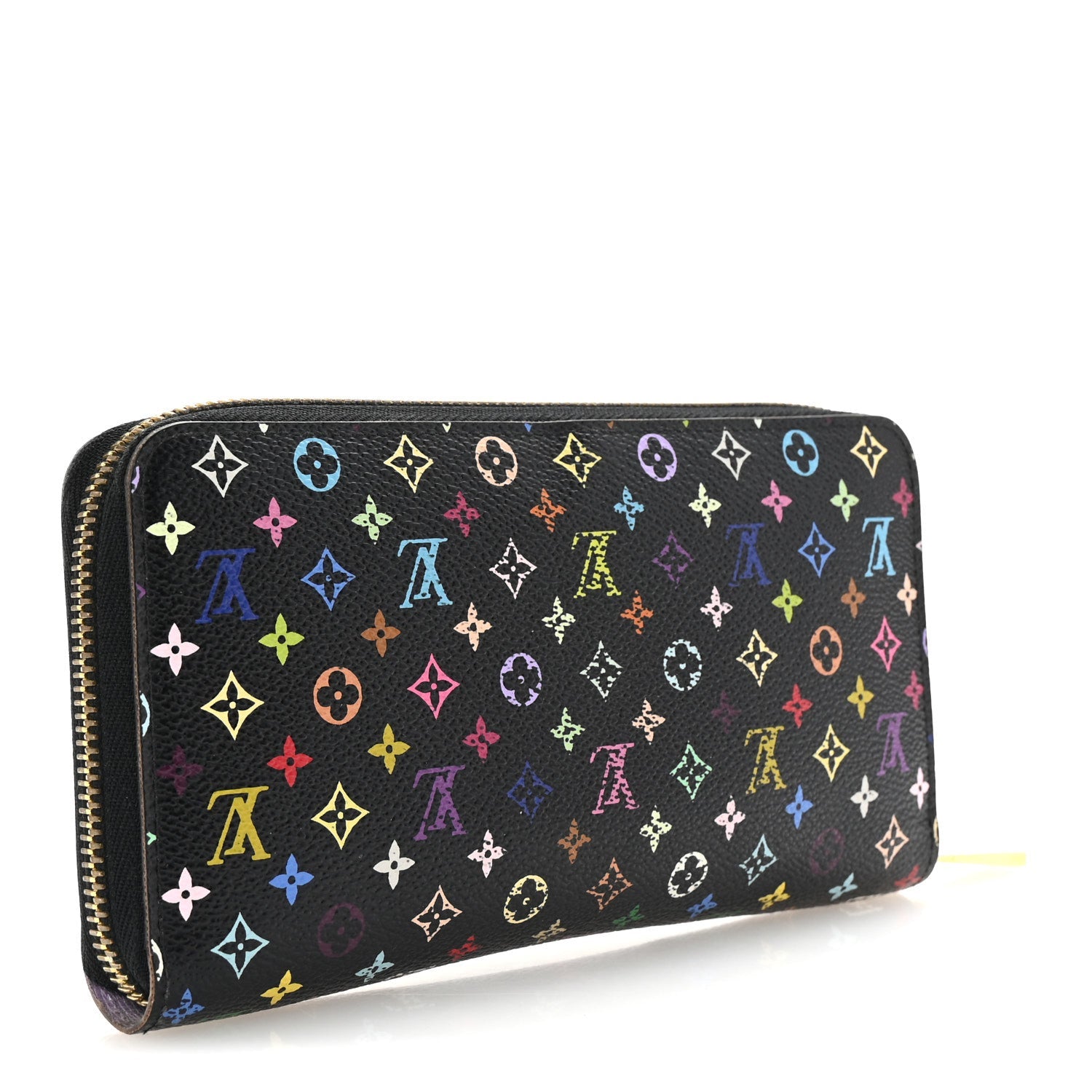 Monogram Multicolor Zippy Wallet Black Violet