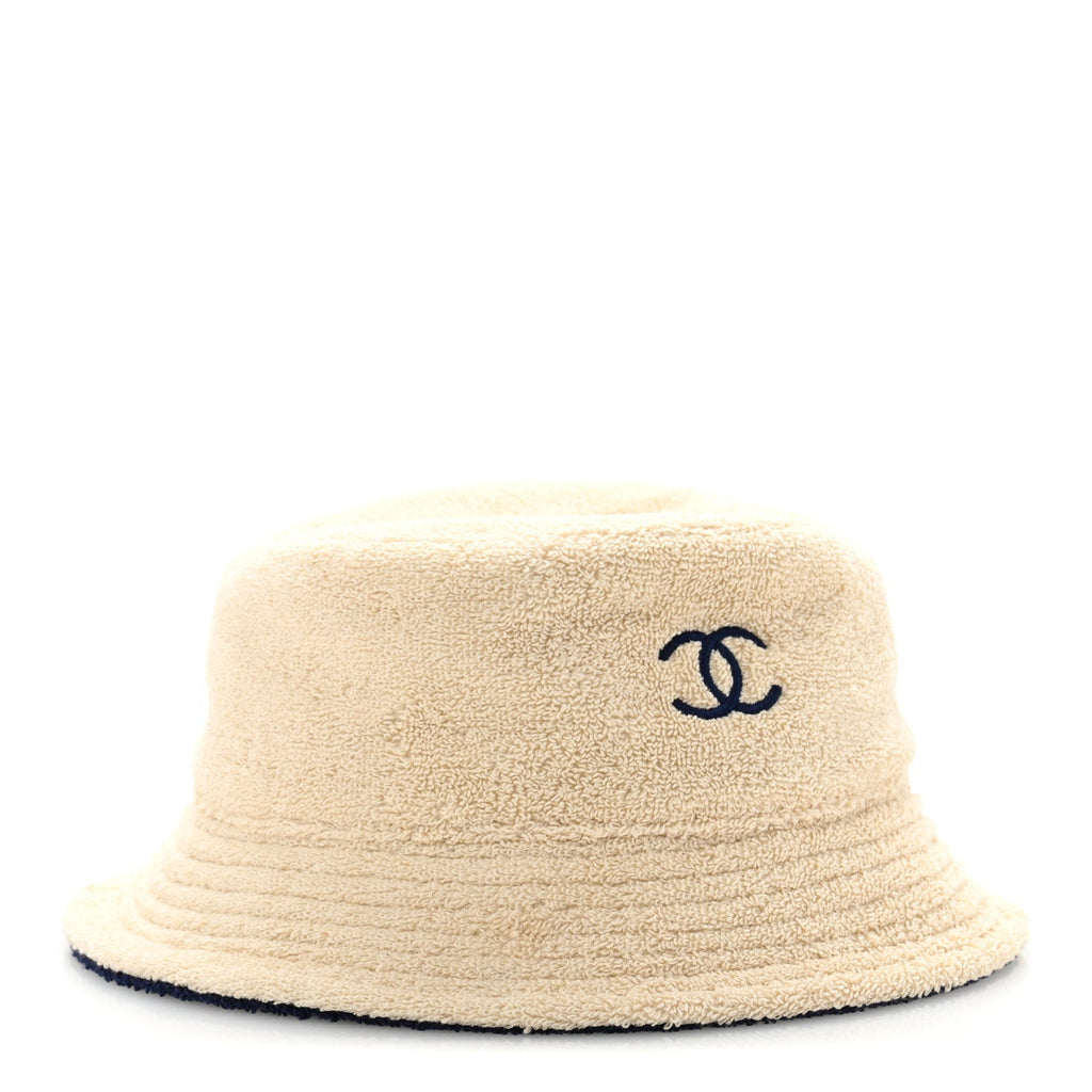 Terry Cloth CC Bucket Hat S Ecru