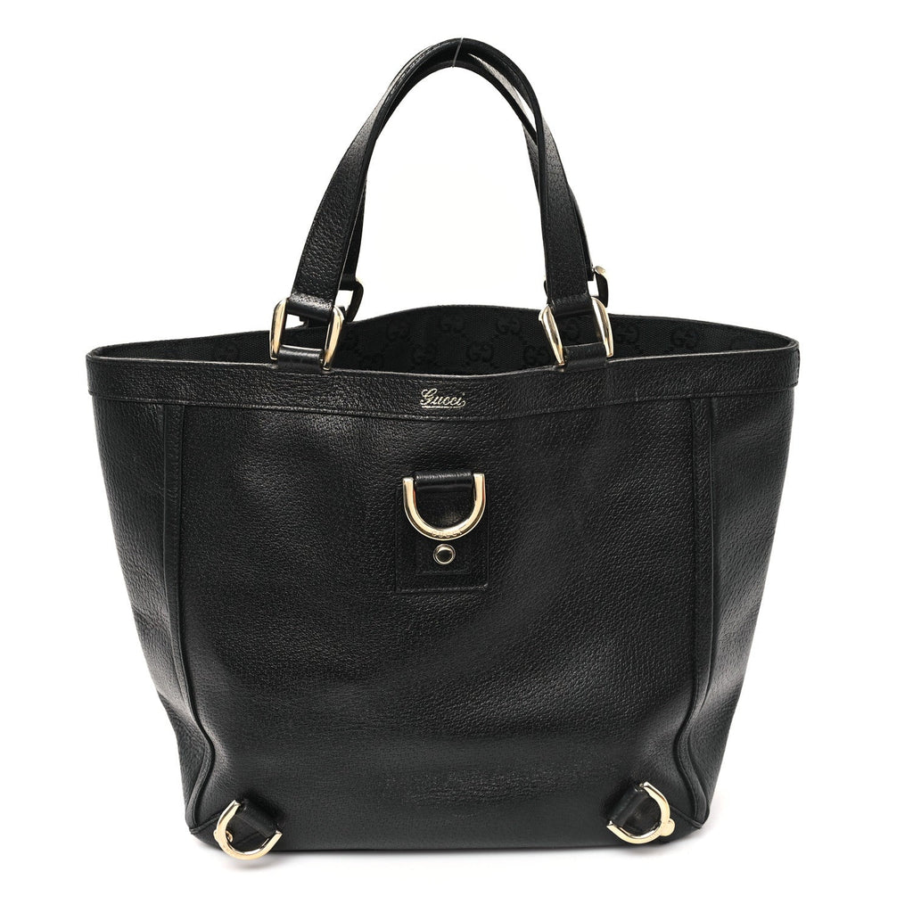 Calfskin Abbey Tote Black