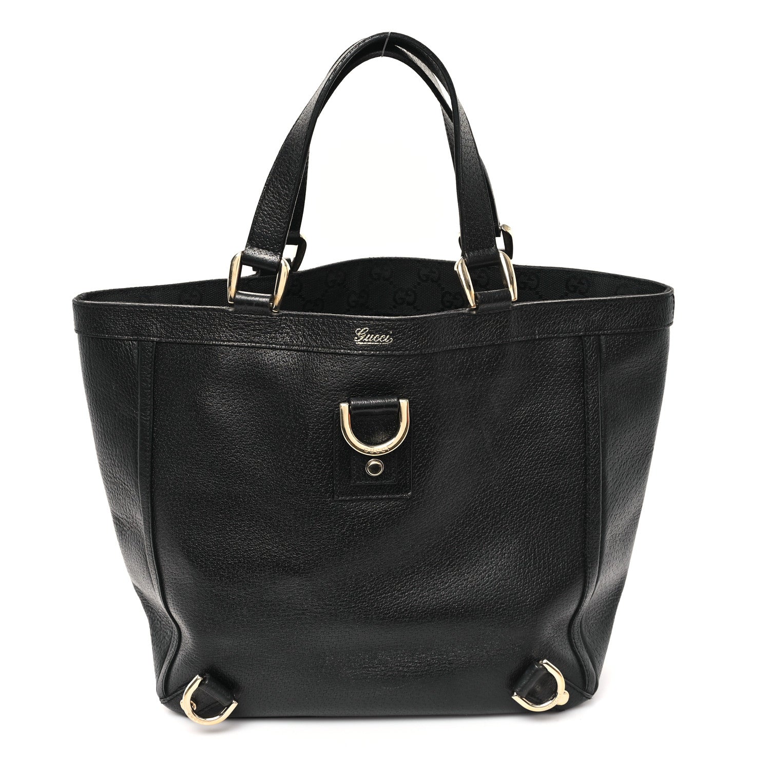 Calfskin Abbey Tote Black