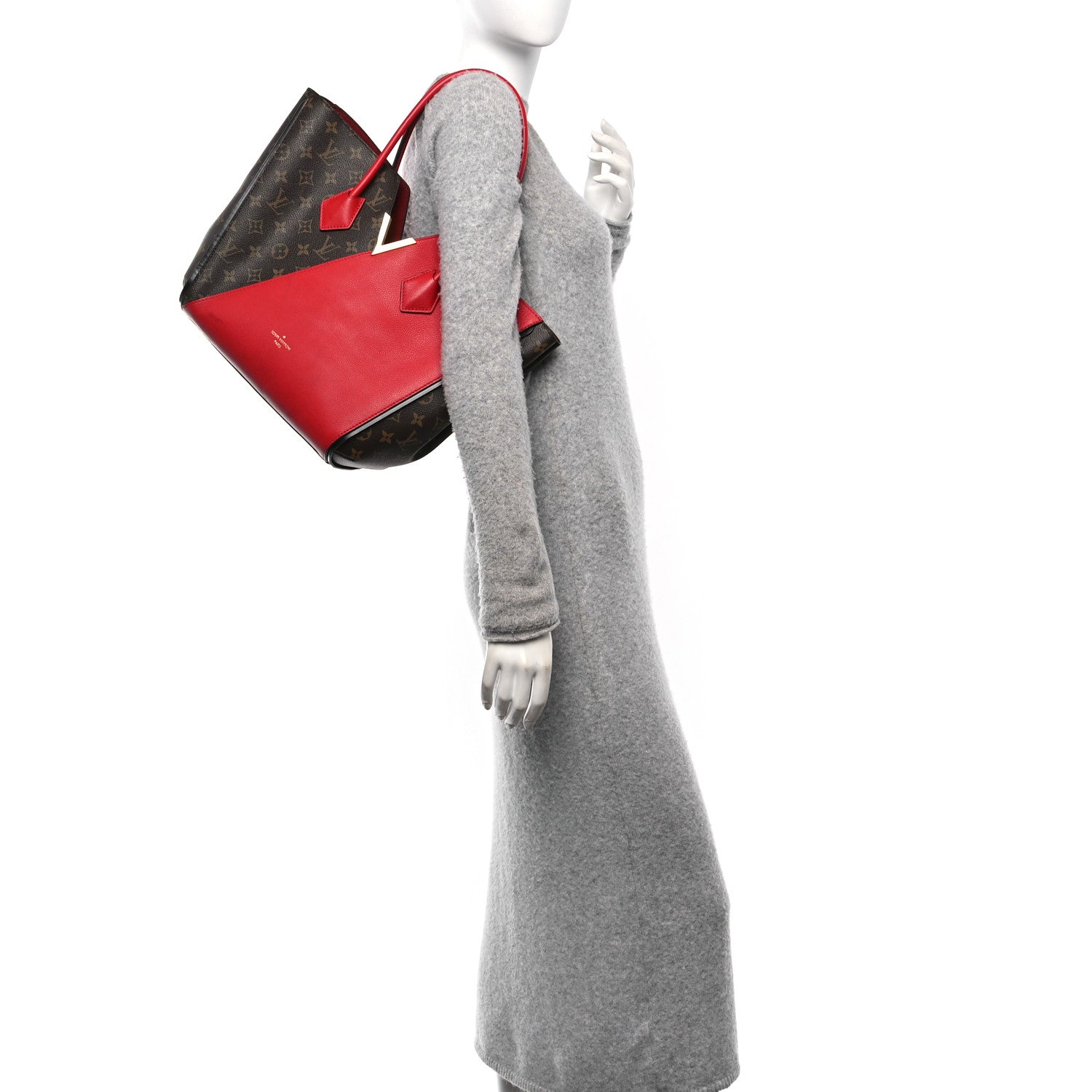 Calfskin Monogram Kimono Tote Cherry