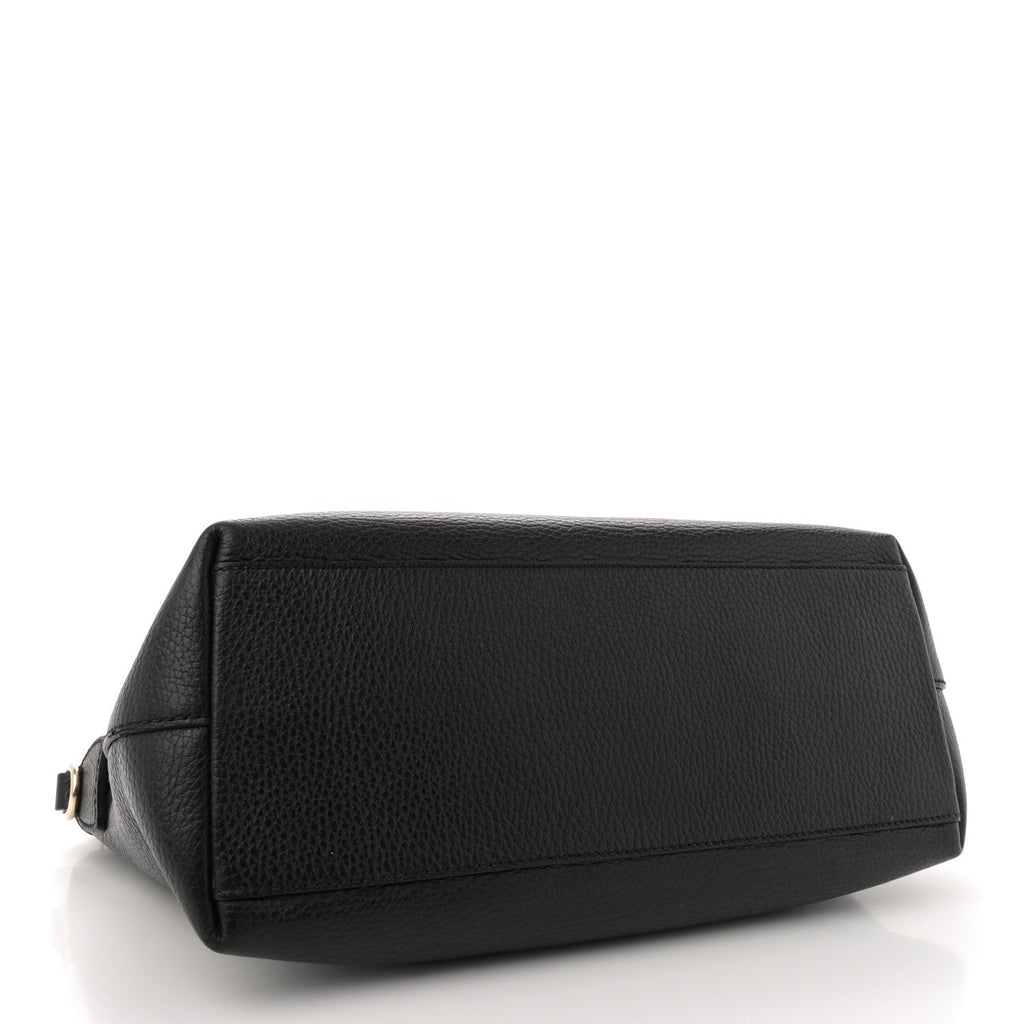 Dollar Calfskin GG Charm Satchel Black