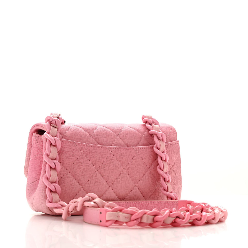 Shaded Caviar Quilted My Everything Small Flap Pink Light Pink