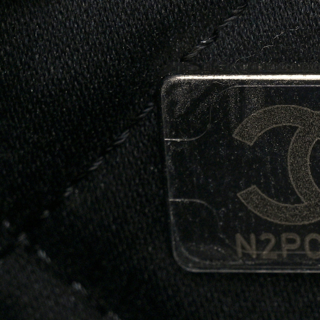 Denim Patchwork Quilted Chanel 22 Black