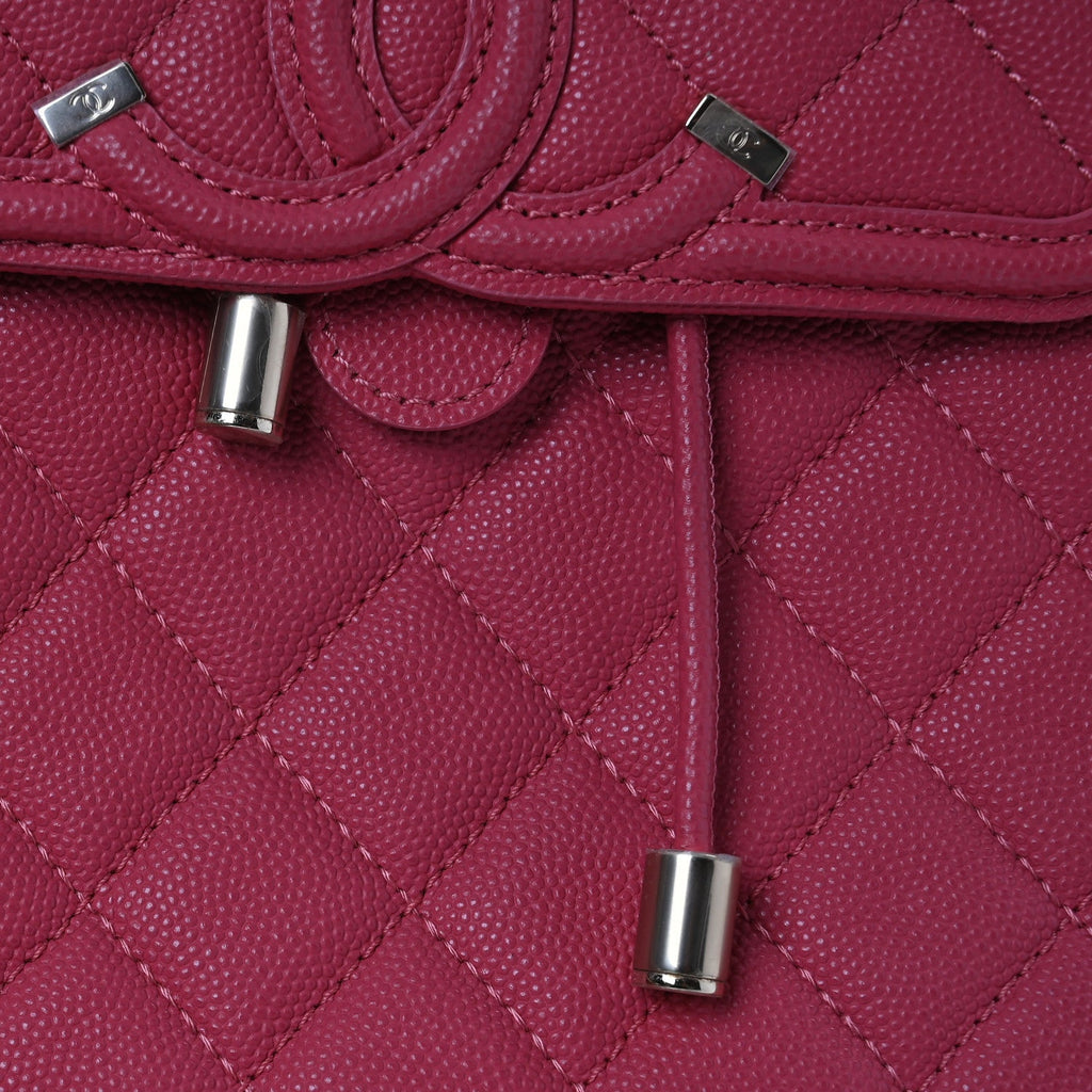 Caviar Quilted Small Filigree Backpack Pink