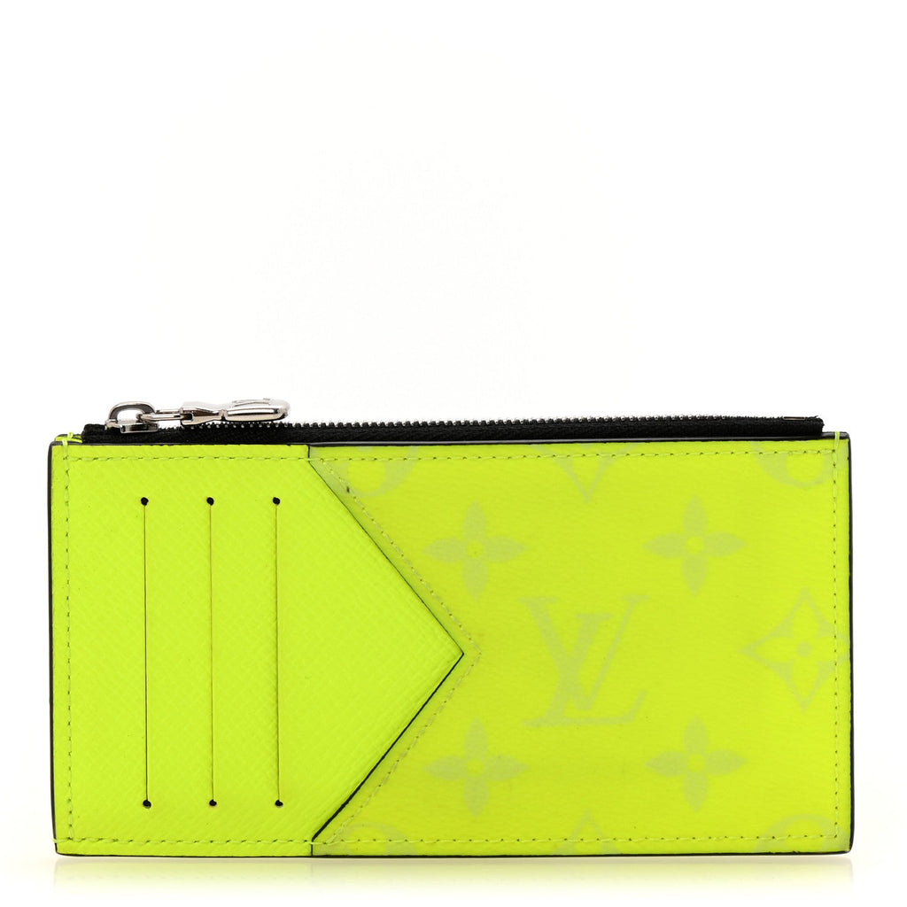 Monogram Taiga Coin  Holder Yellow