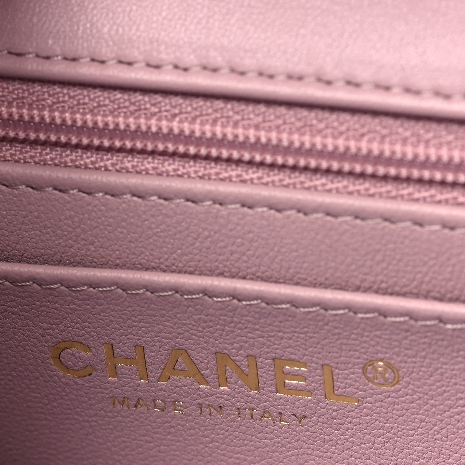 Lambskin Quilted Mini Top Handle Rectangular Flap Light Pink