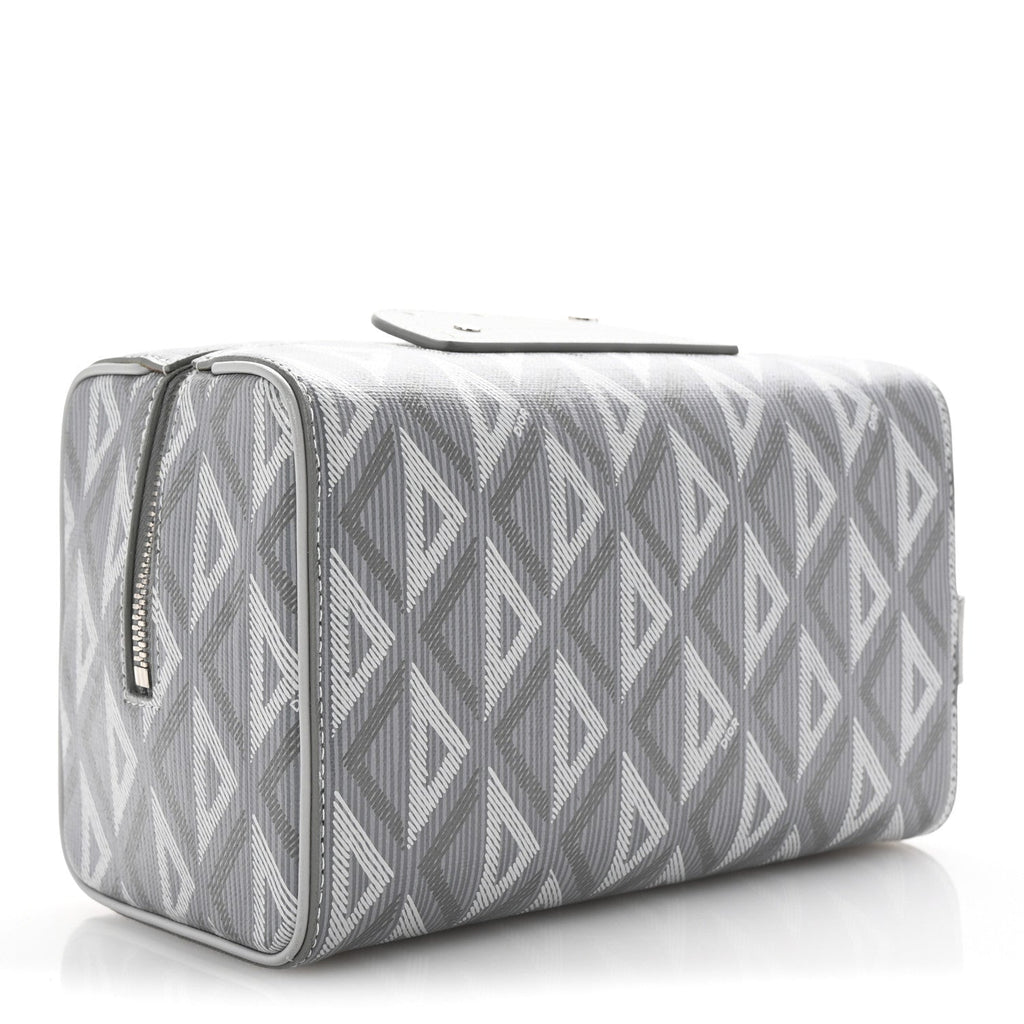 Coated Canvas CD Diamond Lingot Manity Toiletry Pouch Grey