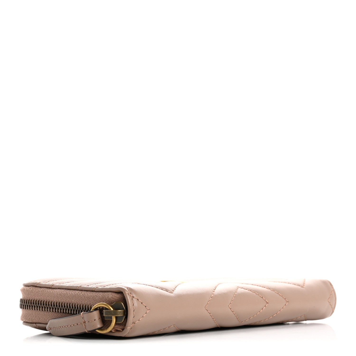 Calfskin Matelasse GG Marmont Zip Around Wallet Porcelain Rose