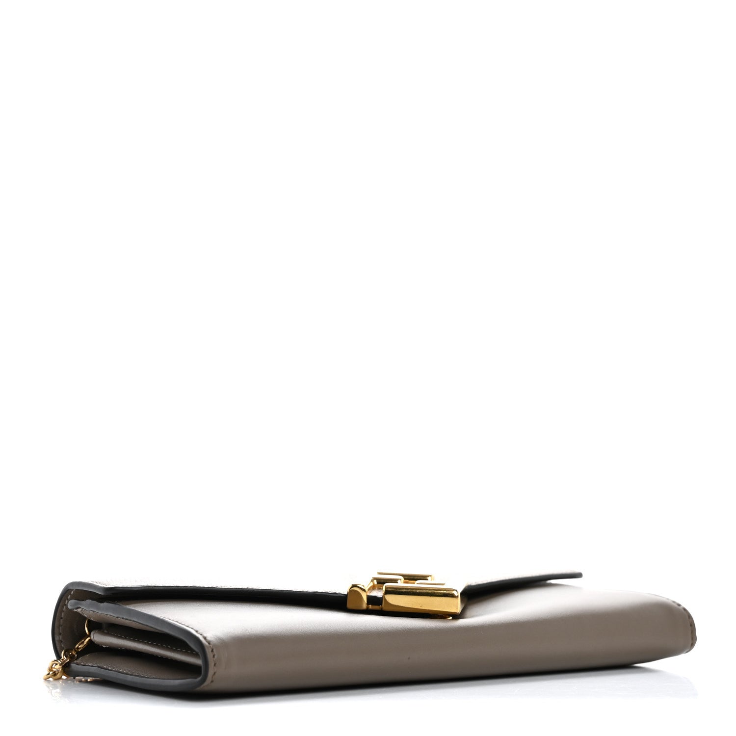 Vitello King Cruise FF Diamonds Continental Envelope Wallet On Chain Truffle Dove