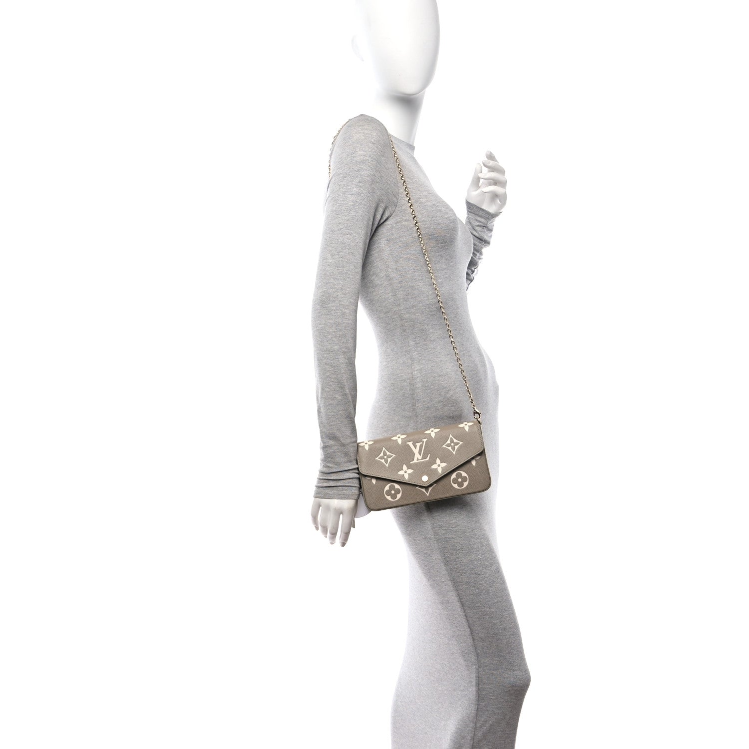 Empreinte Monogram Giant Felicie Pochette Khaki Cream