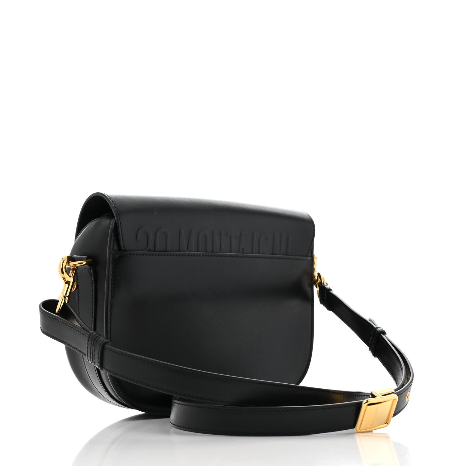 Box Calfskin Medium Bobby Flap Black