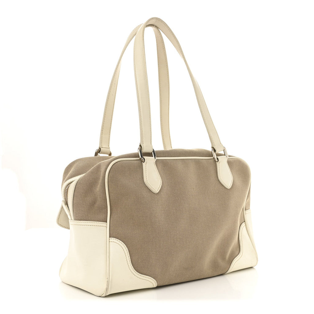 Jacquard Logo Handbag Corda White