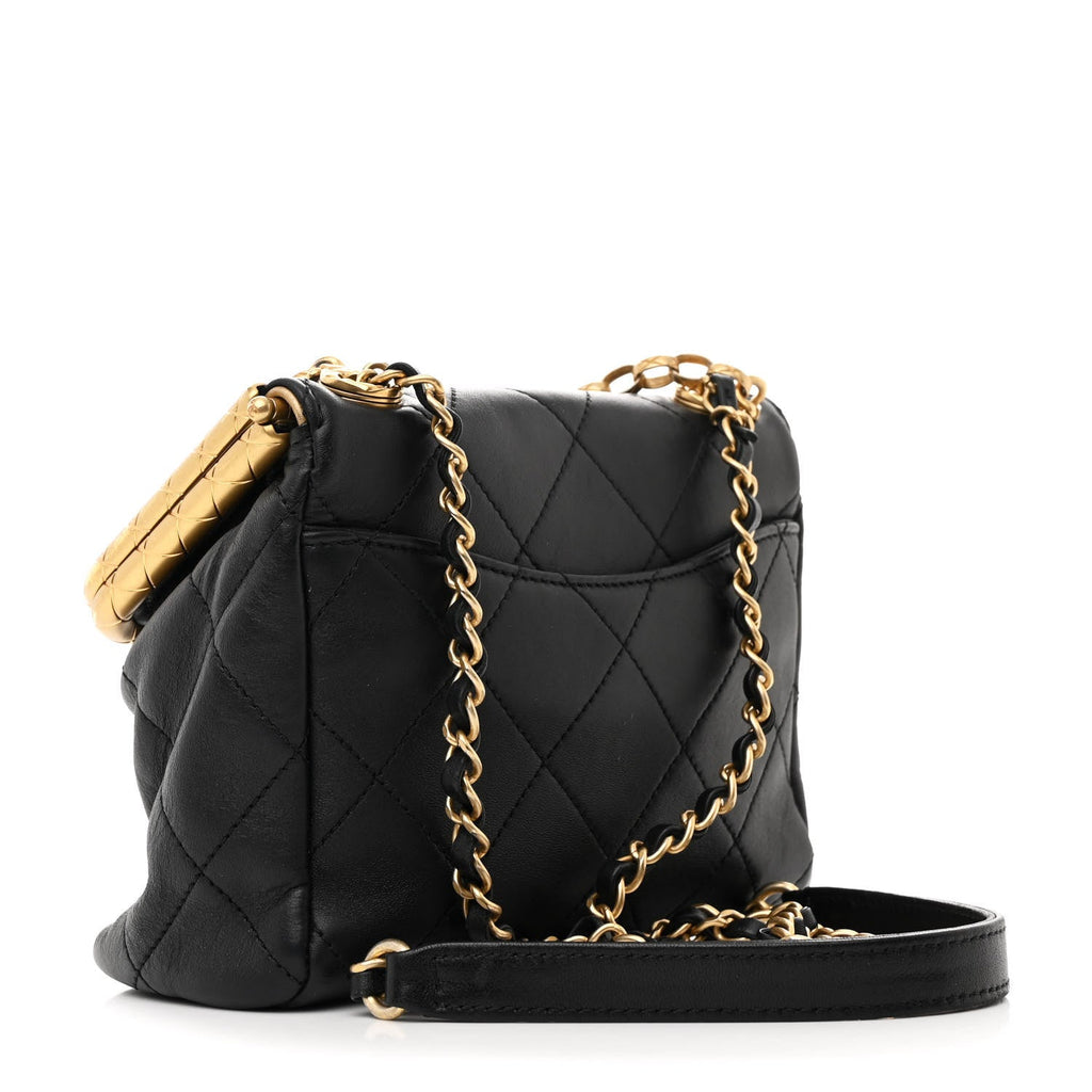 Lambskin Quilted My Crush Bag Black
