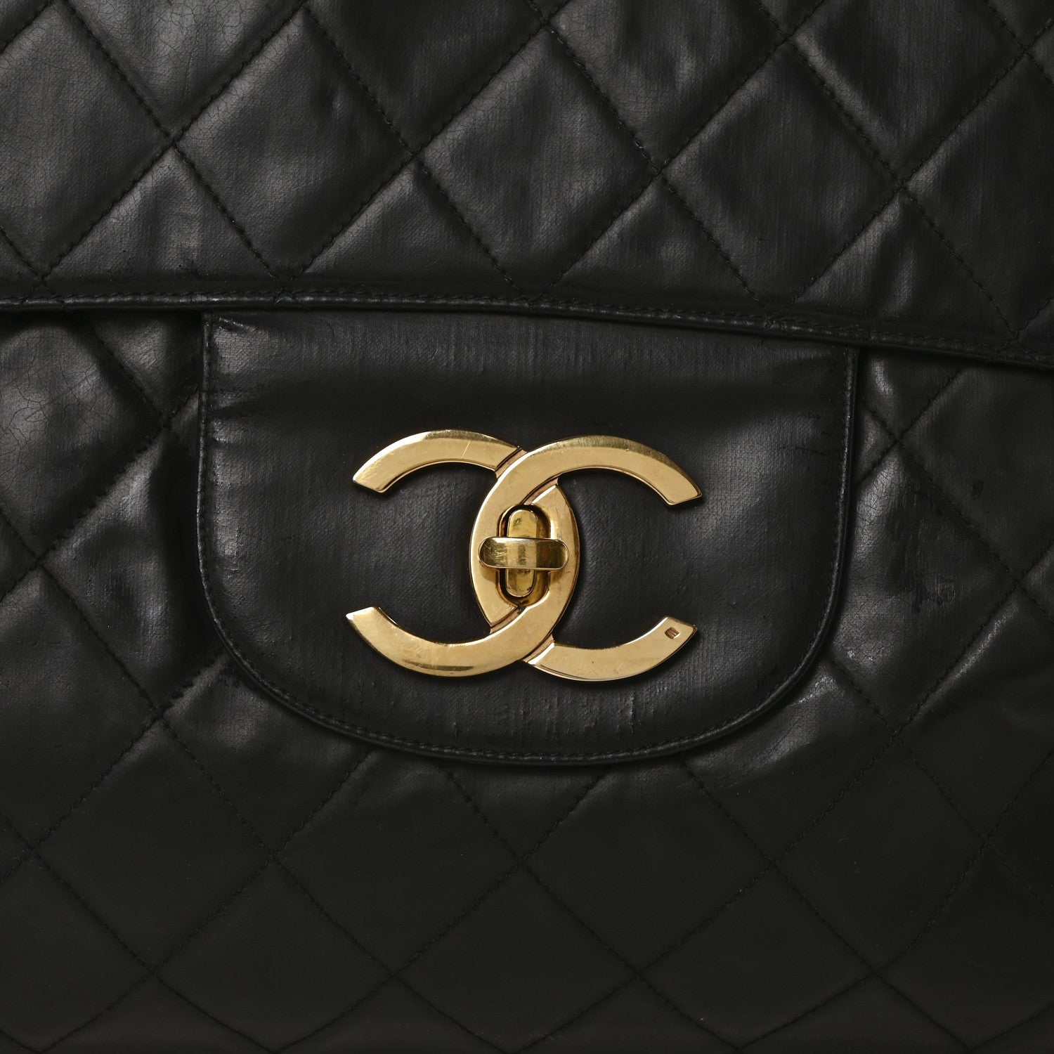Vinyl XXL Jumbo Maxi Flap Bag