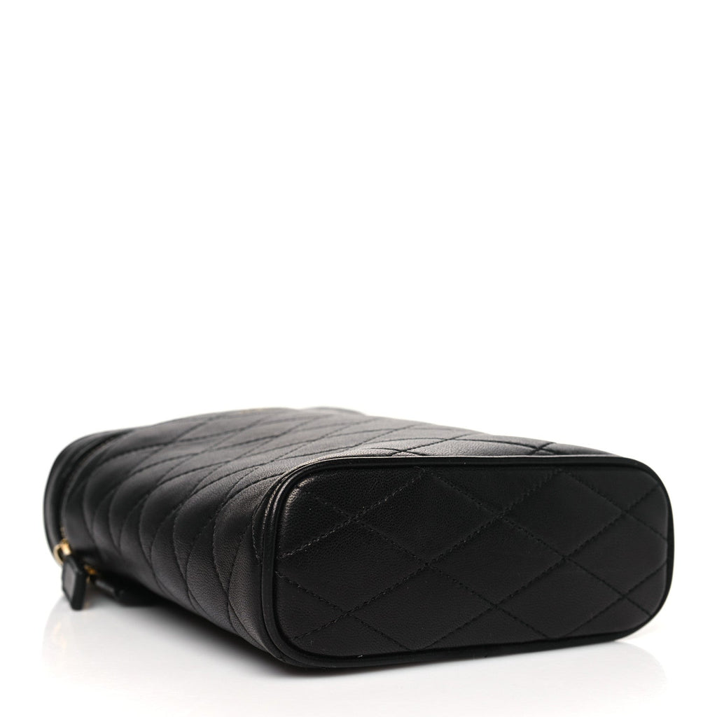 Lambskin Quilted Binocular Case Black