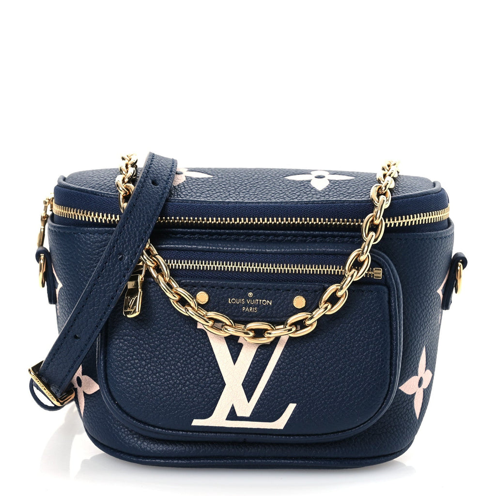 Empreinte Monogram Giant Mini By The Pool Bumbag Navy Creme