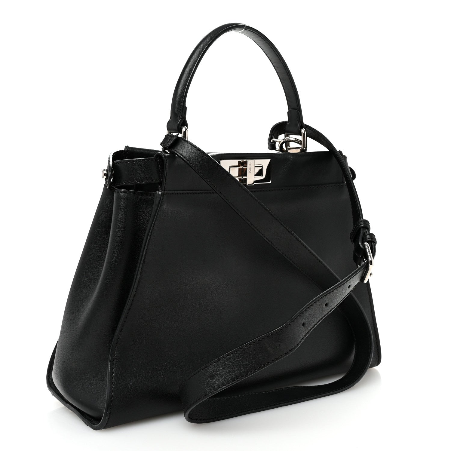 Vitello Seta Snakeskin Crocodile Monster Eyes Medium Peekaboo Iconic Satchel Black Girasole