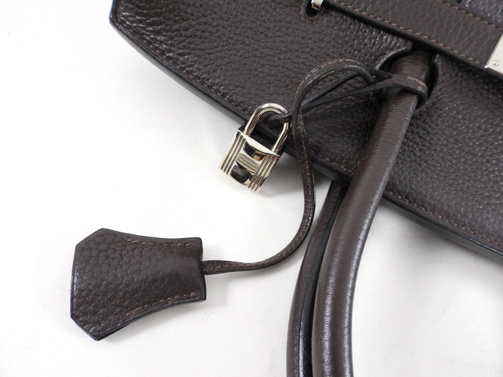 Hermes Birkin 35 Ebene Clemence PHW Bag