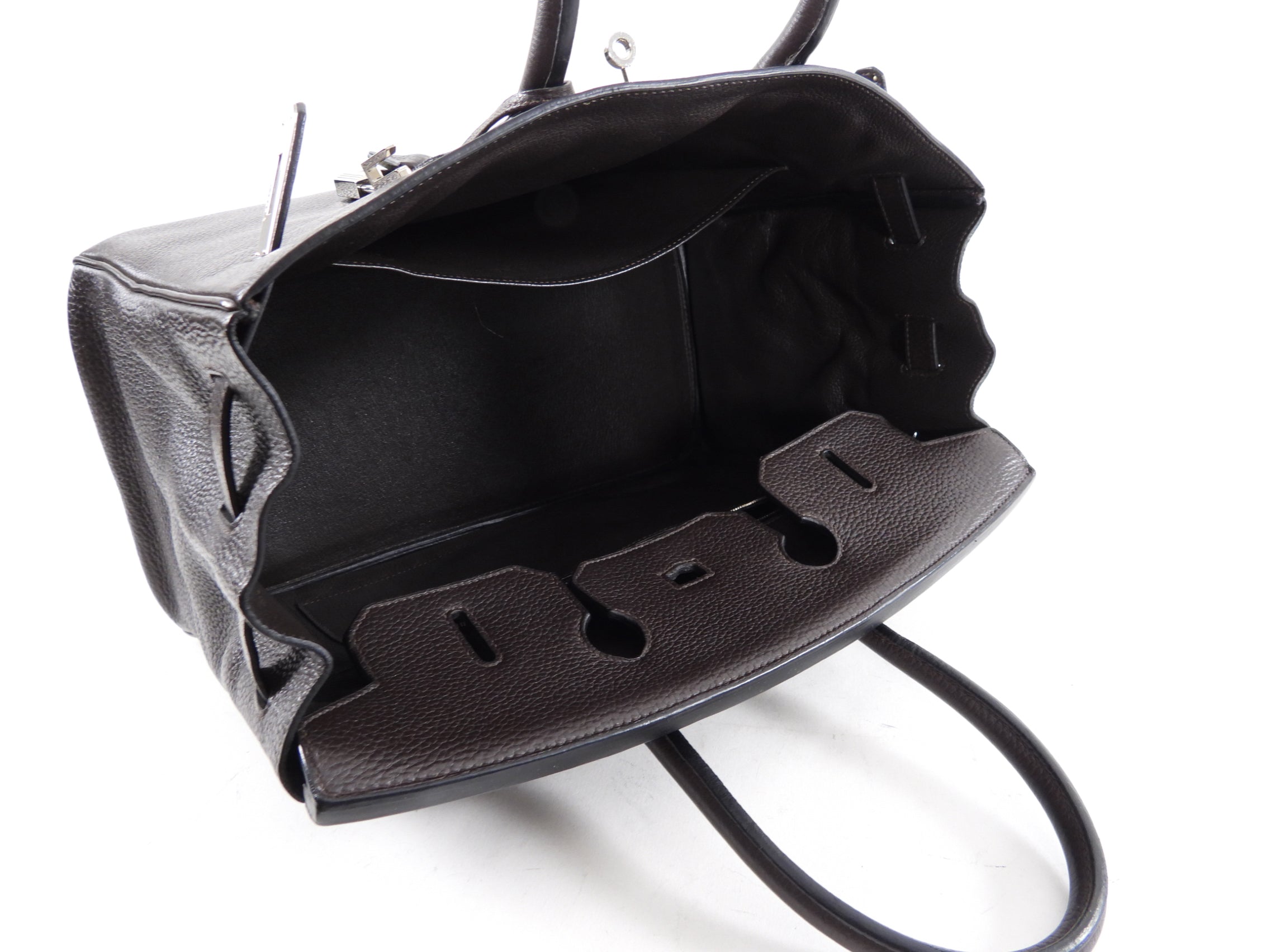 Hermes Birkin 35 Ebene Clemence PHW Bag