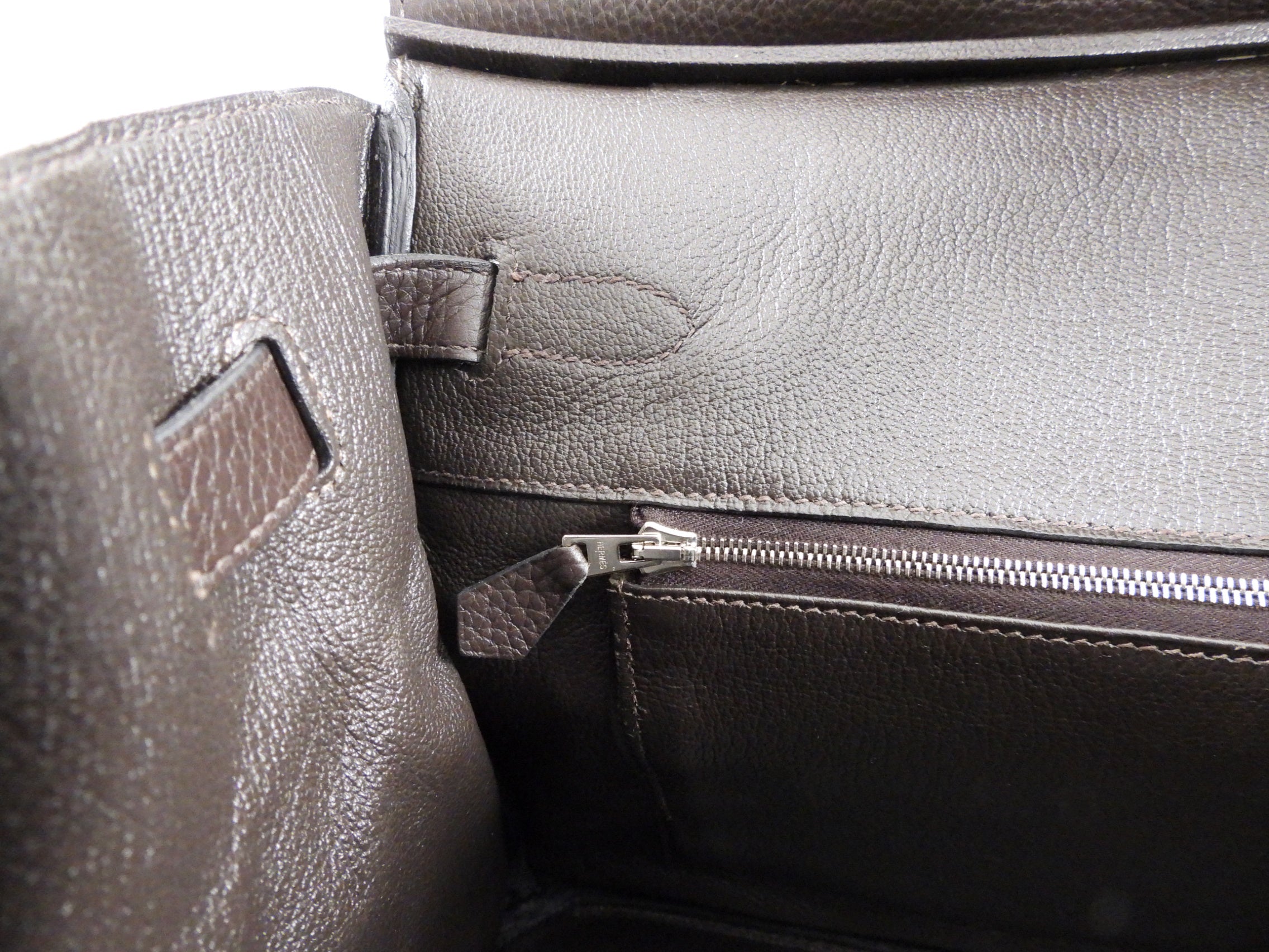 Hermes Birkin 35 Ebene Clemence PHW Bag