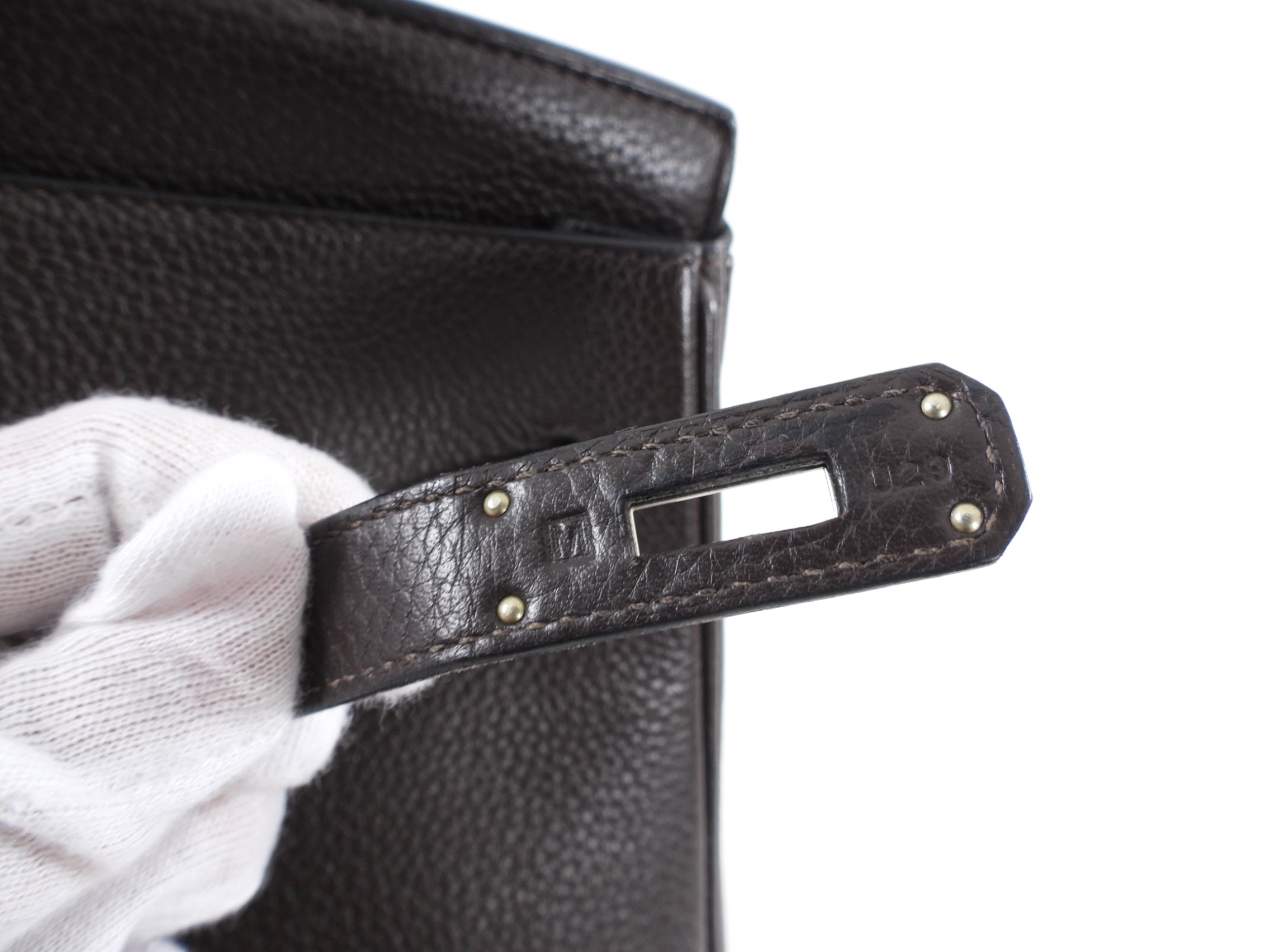 Hermes Birkin 35 Ebene Clemence PHW Bag