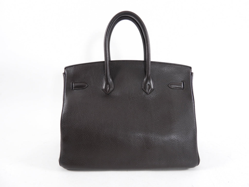 Hermes Birkin 35 Ebene Clemence PHW Bag