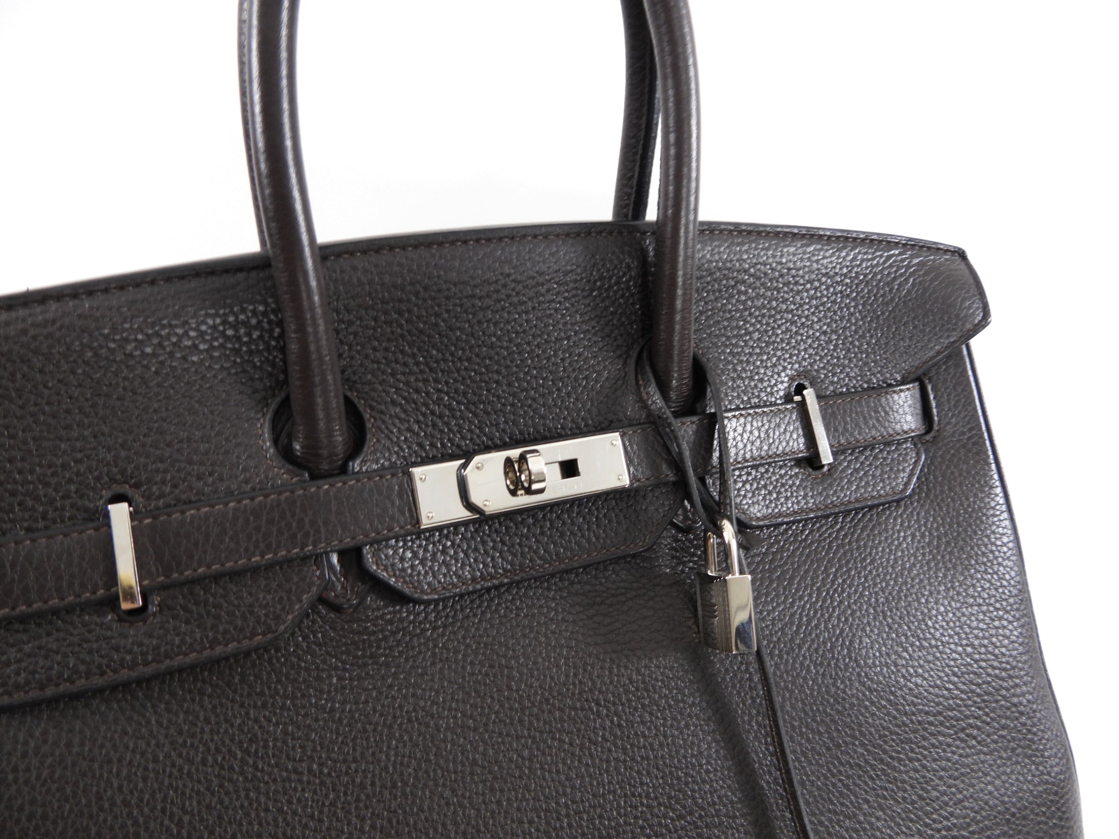 Hermes Birkin 35 Ebene Clemence PHW Bag