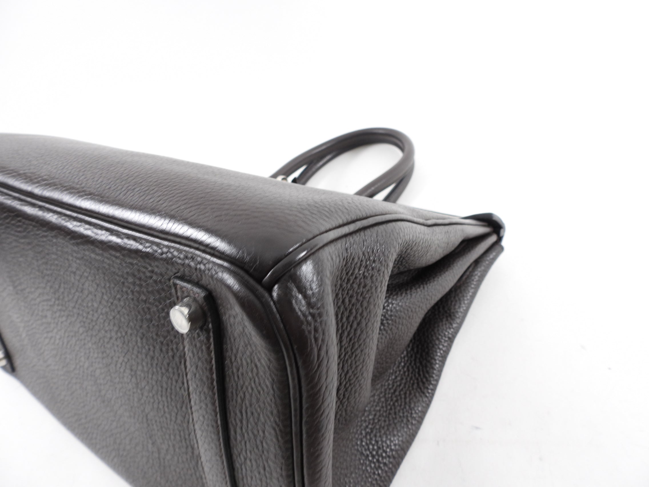 Hermes Birkin 35 Ebene Clemence PHW Bag