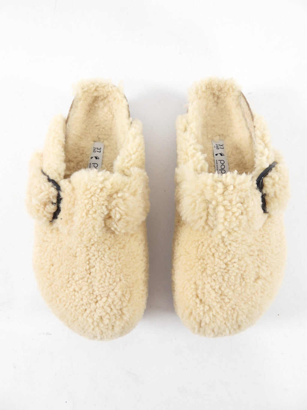Birkinstock Papillio Shearling Big Buckle Slide Beige - 37