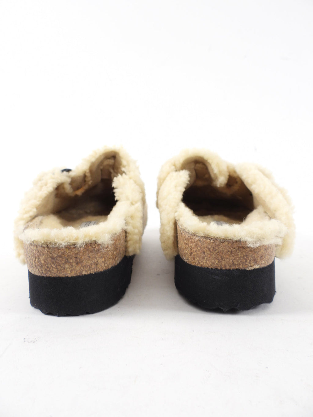 Birkinstock Papillio Shearling Big Buckle Slide Beige - 37