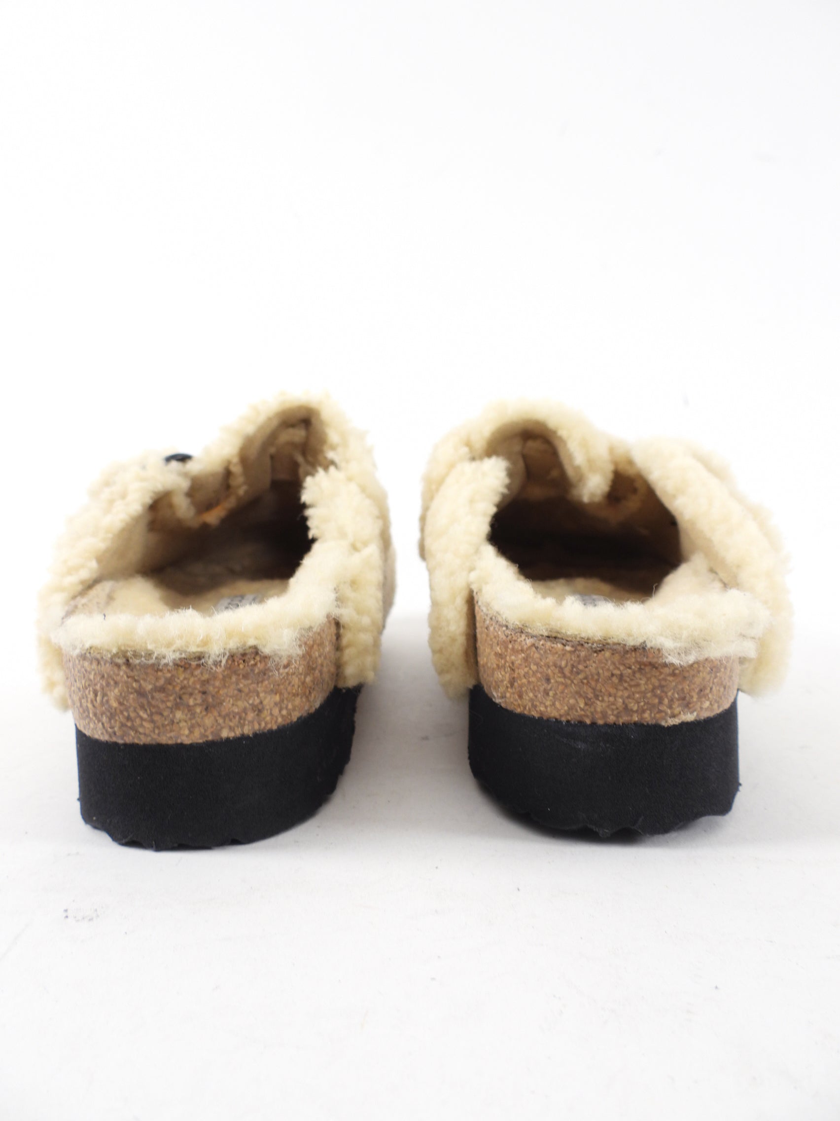 Birkinstock Papillio Shearling Big Buckle Slide Beige - 37