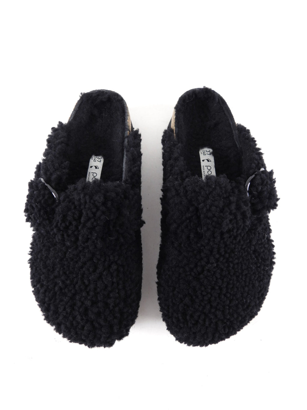 Birkinstock Papillio Shearling Big Buckle Slide Black - 37