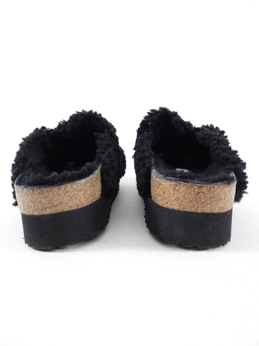 Birkinstock Papillio Shearling Big Buckle Slide Black - 37