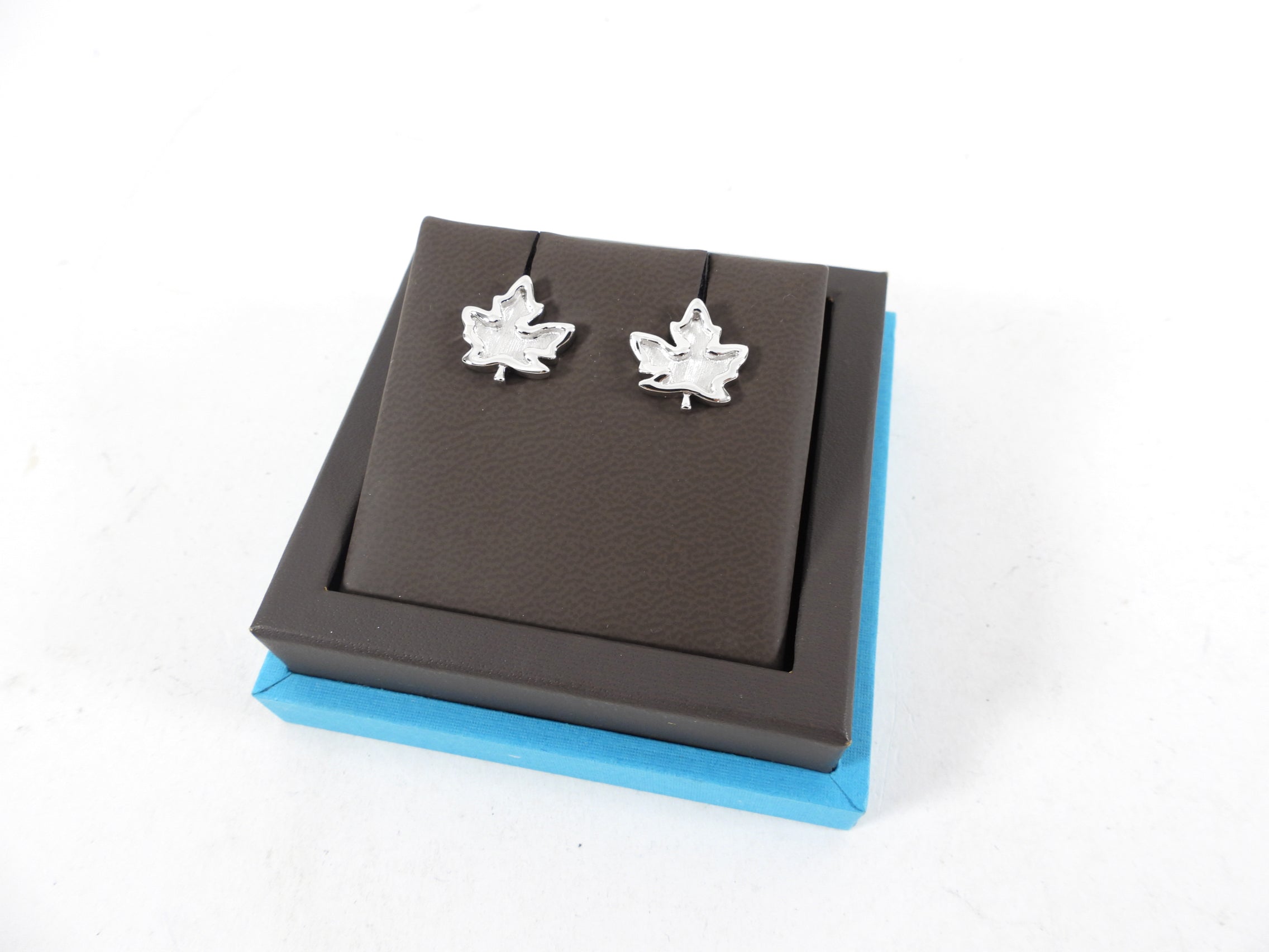 Birks Sterling Silver Maple Leaf Cufflinks