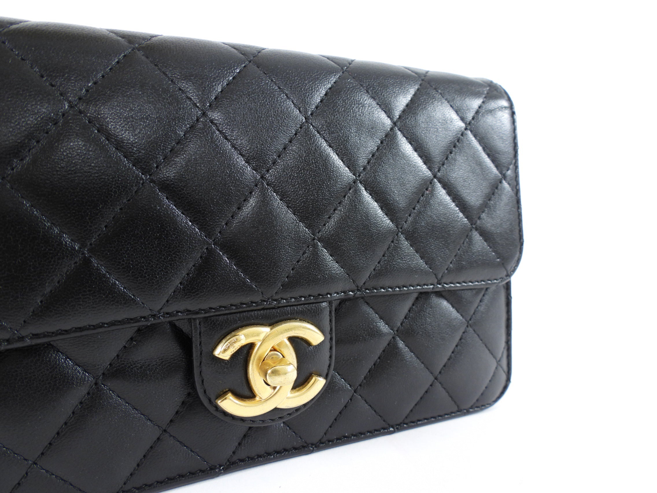 Chanel Small Black Quilted Leather Crossing Times Crossbody Bag