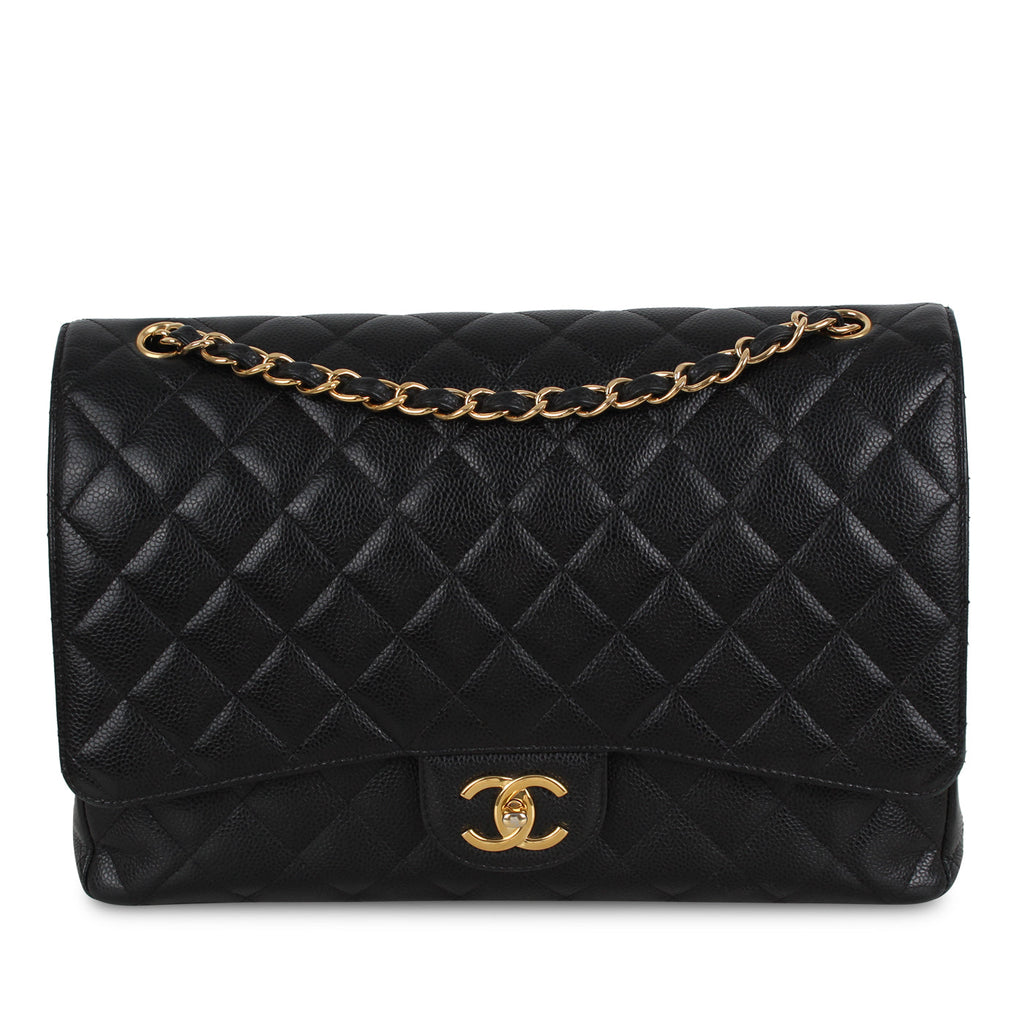 Chanel Classic Flap Bag - Black Maxi