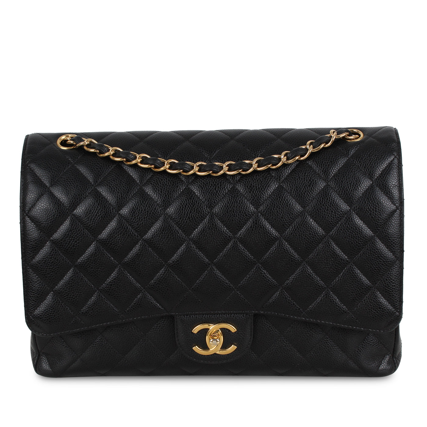 Chanel Classic Flap Bag - Black Maxi