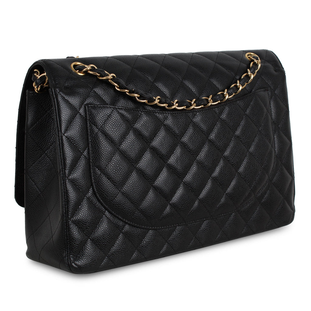 Chanel Classic Flap Bag - Black Maxi