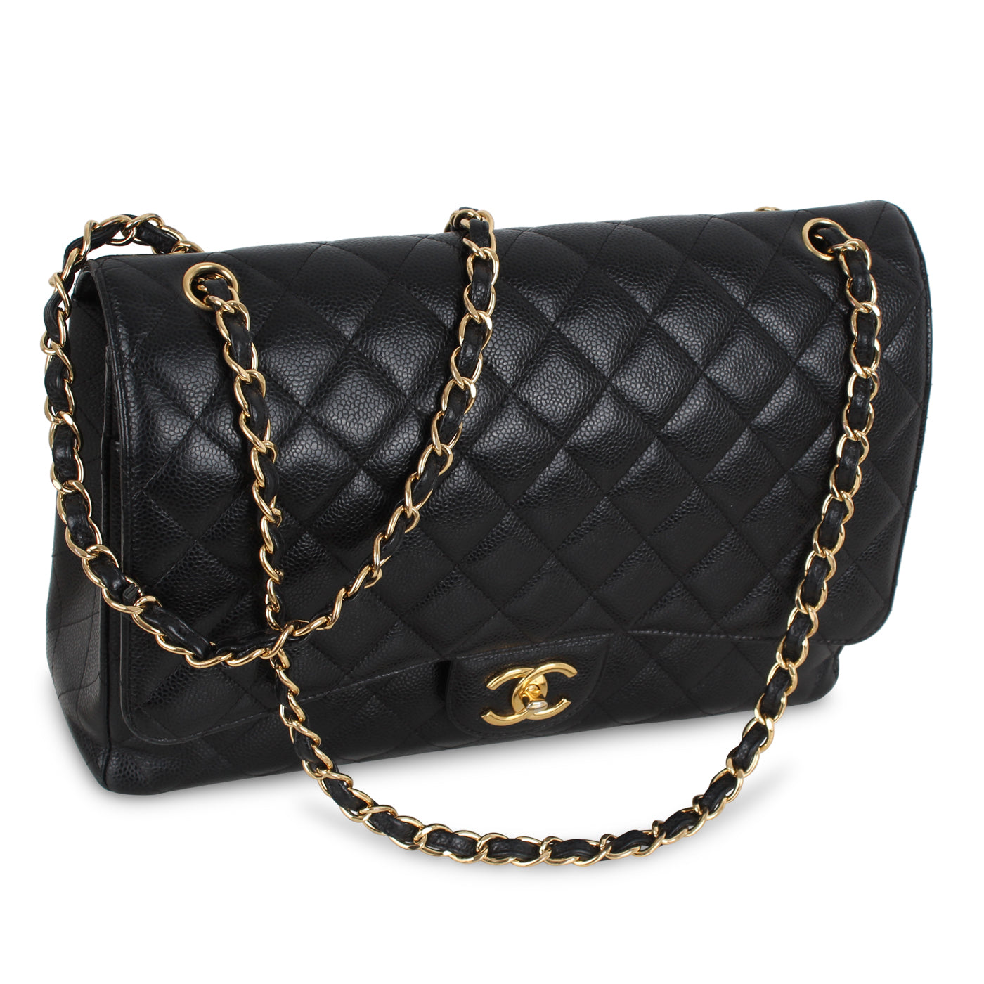 Chanel Classic Flap Bag - Black Maxi