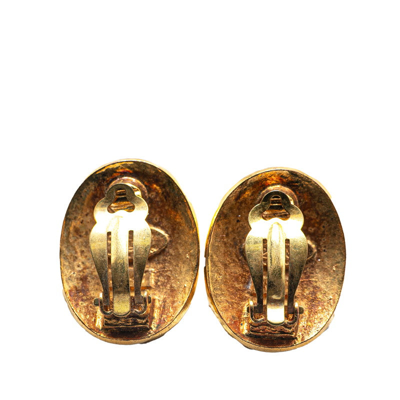 Chanel Coco Mark Oval Vintage Earrings