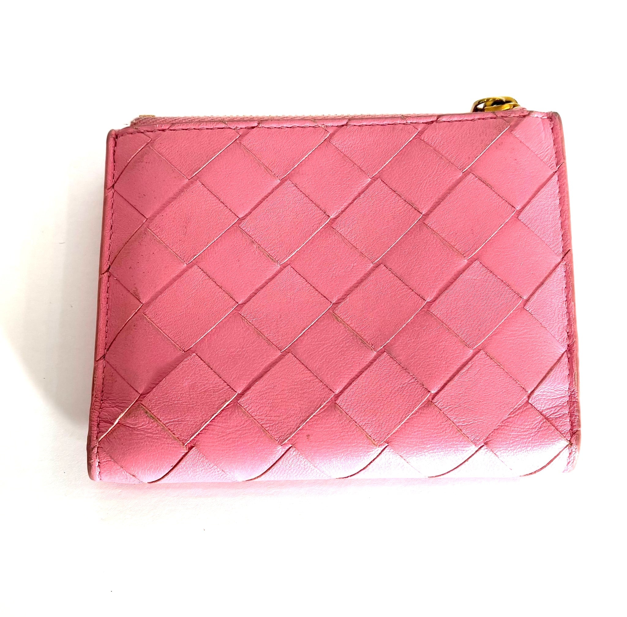 BOTTEGA VENETA INTRECCIATO LAMBSKIN LEATHER BI-FOLD WALLET