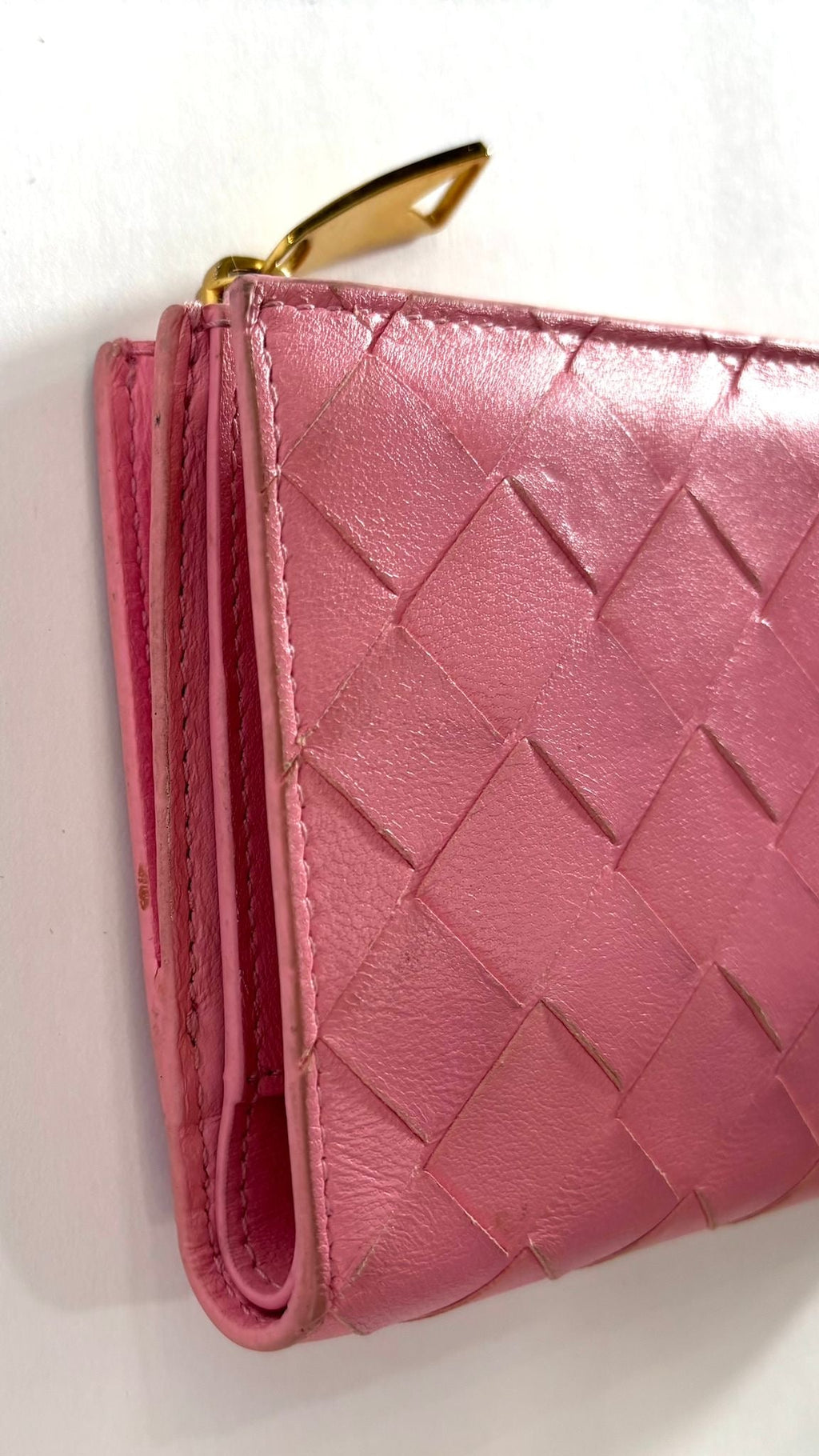 BOTTEGA VENETA INTRECCIATO LAMBSKIN LEATHER BI-FOLD WALLET