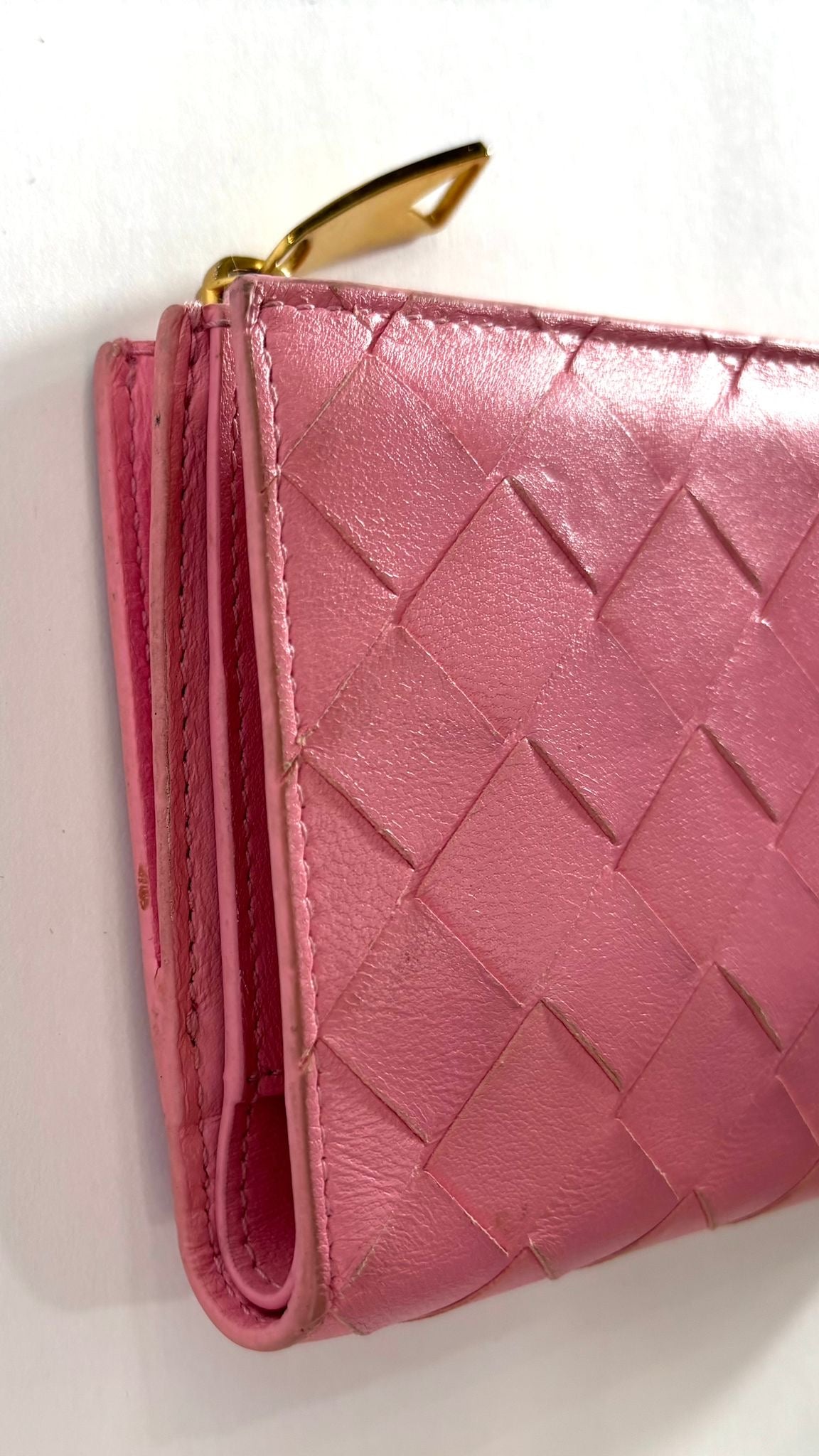 BOTTEGA VENETA INTRECCIATO LAMBSKIN LEATHER BI-FOLD WALLET