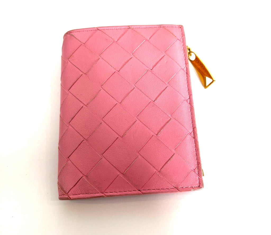 BOTTEGA VENETA INTRECCIATO LAMBSKIN LEATHER BI-FOLD WALLET