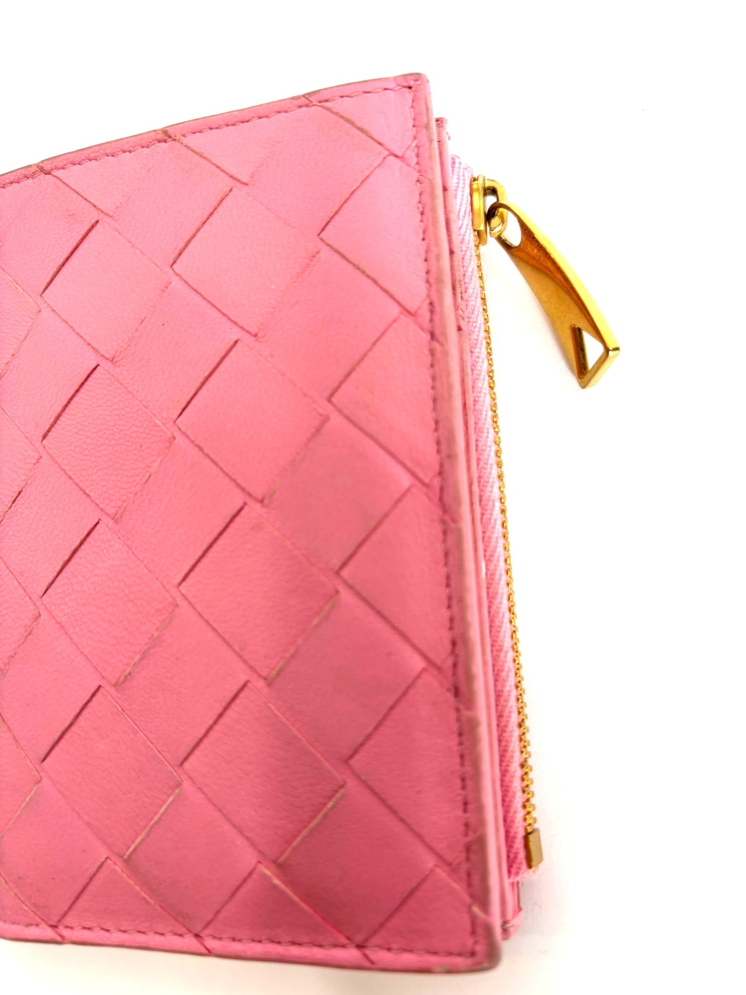 BOTTEGA VENETA INTRECCIATO LAMBSKIN LEATHER BI-FOLD WALLET