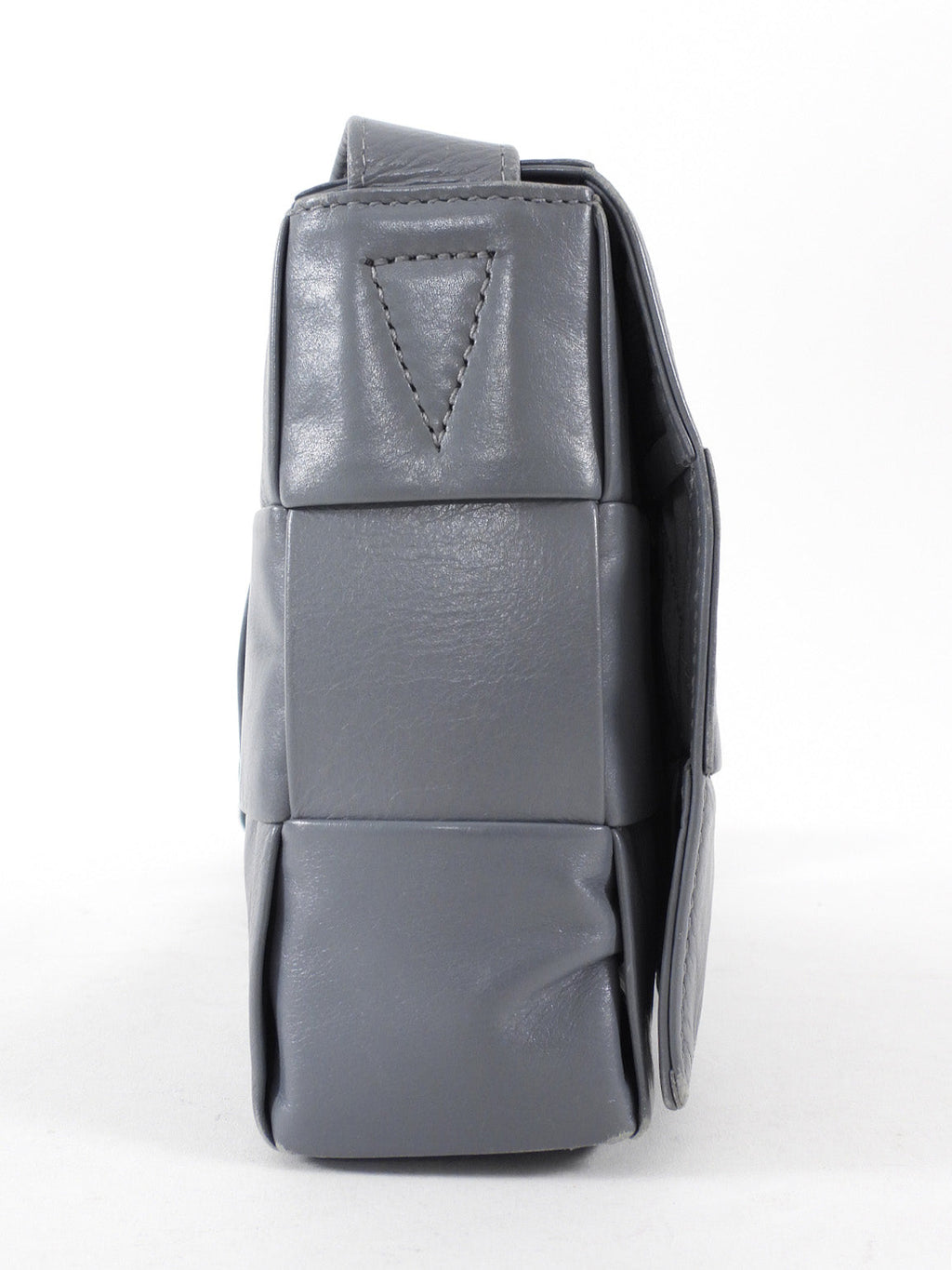 Bottega Veneta Grey Leather Woven Cassette Bag