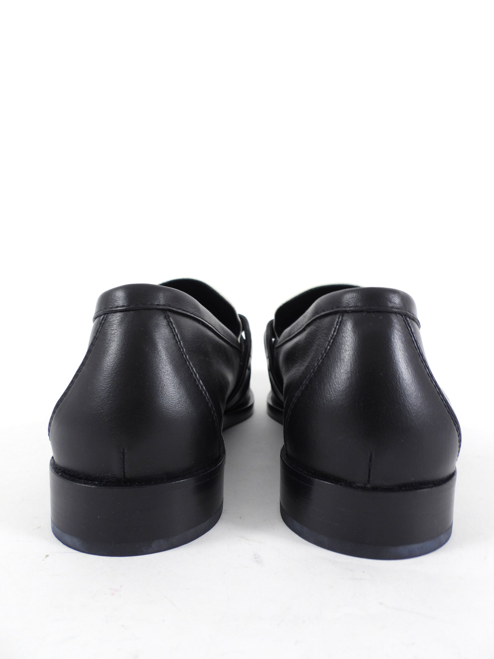 Bottega Veneta Black and White Leather Astaire Loafer - 39.5