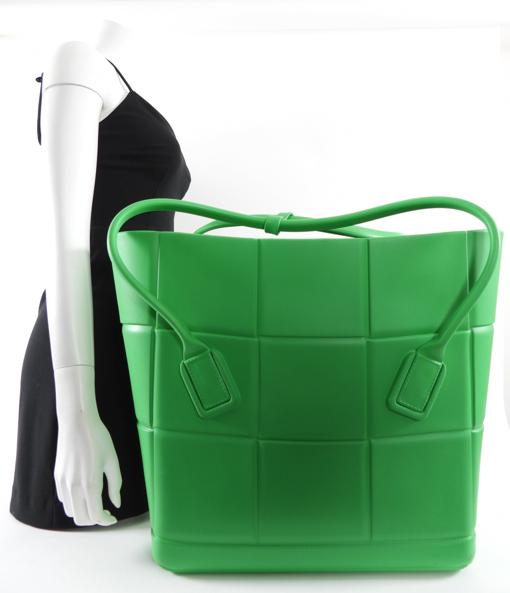 Bottega Veneta Large Green Rubber Arco Tote Bag